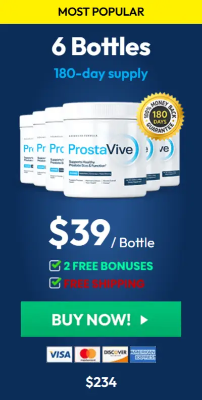 ProstaVive 6-Bottle 180-Day Supply